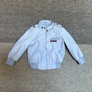 Vintage 1980s Dove Gray French Toast Bomber Jacket Toddler Size 18 Months